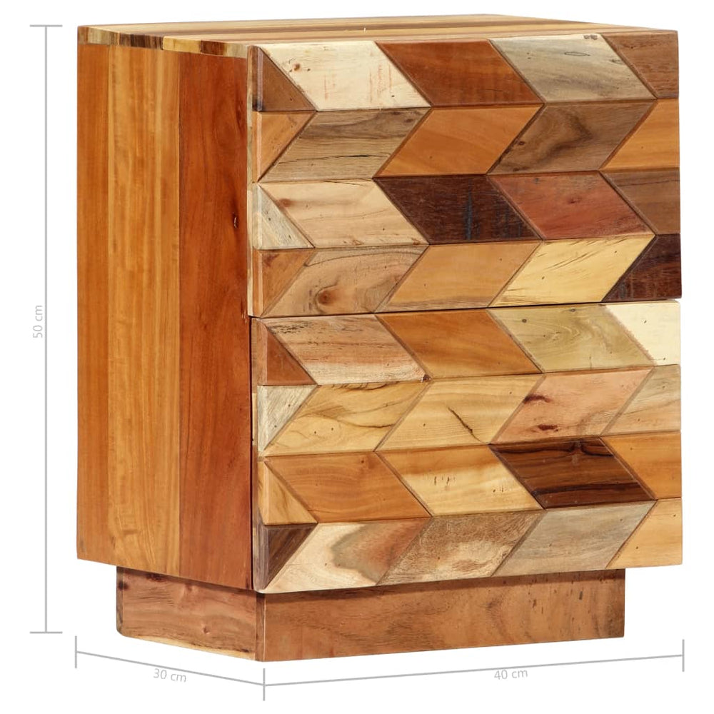 Nachtkastje 40x30x50 cm massief gerecycled hout MeubelReus