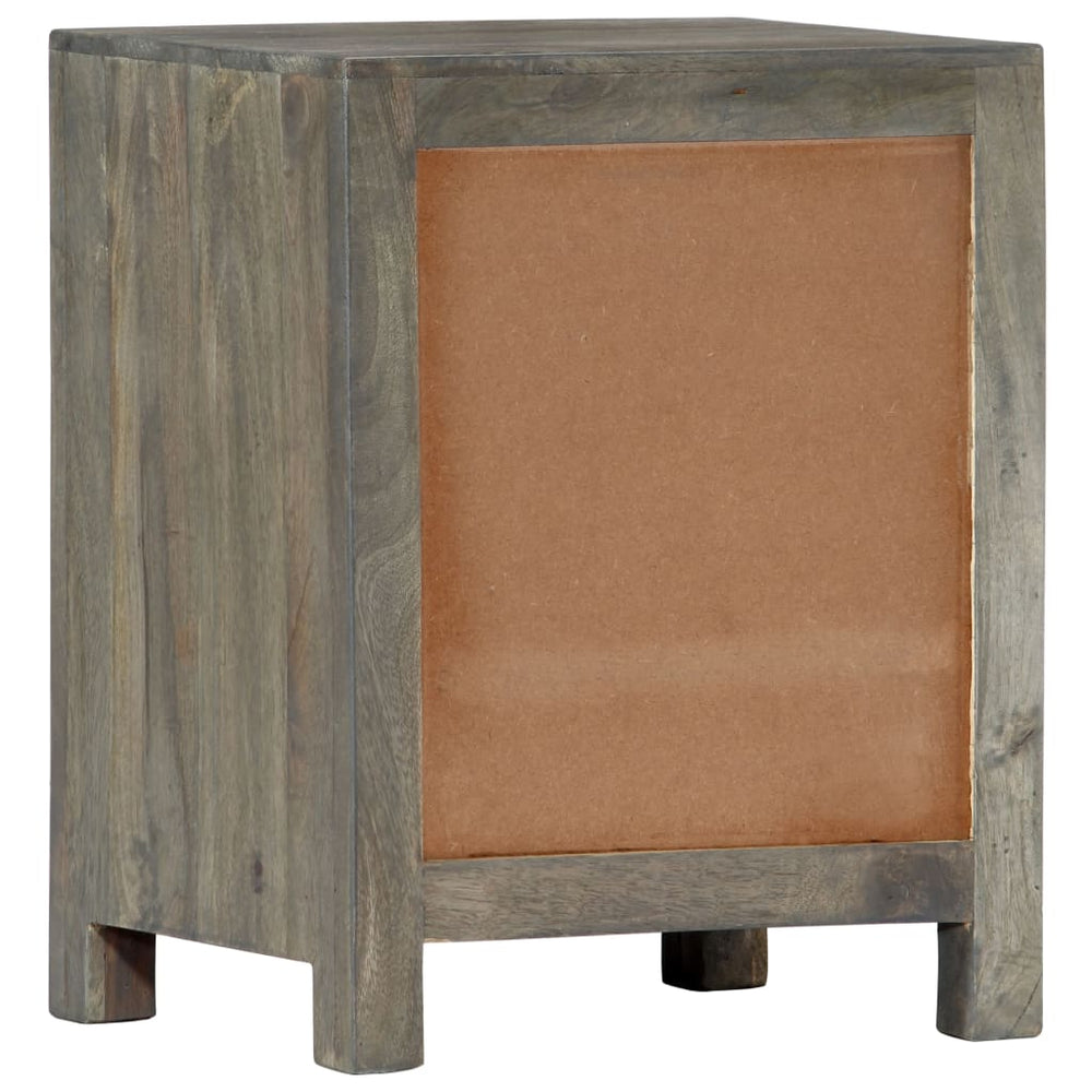 Nachtkastje 40x30x50 cm massief mangohout grijs MeubelReus
