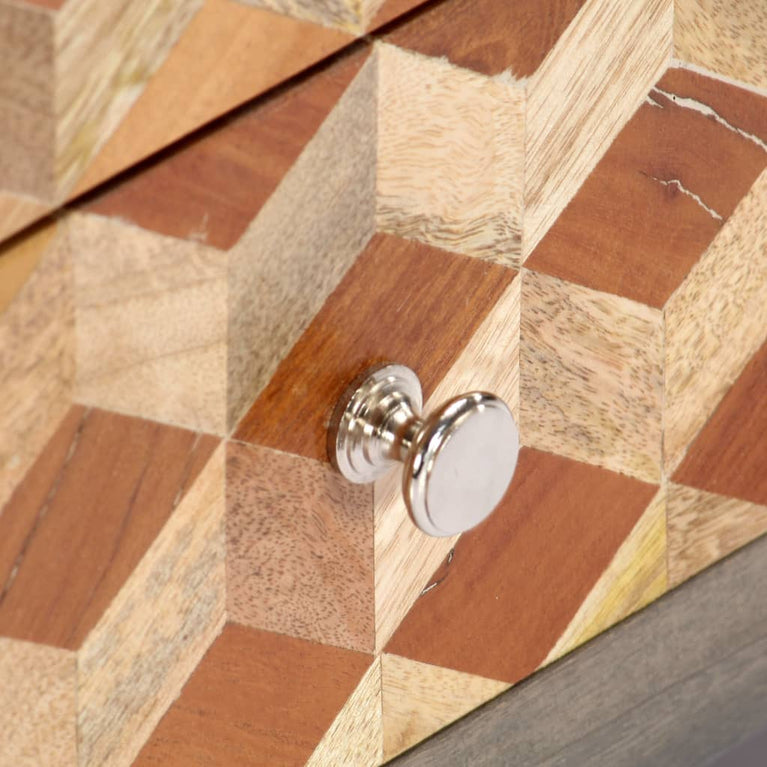 Tv-meubel 120x30x40 cm massief mangohout grijs MeubelReus