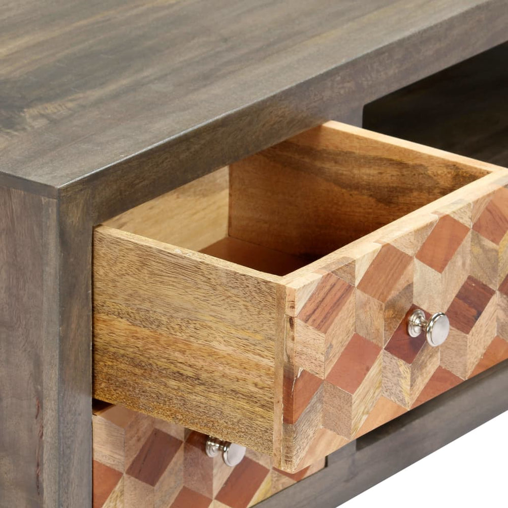 Tv-meubel 120x30x40 cm massief mangohout grijs MeubelReus