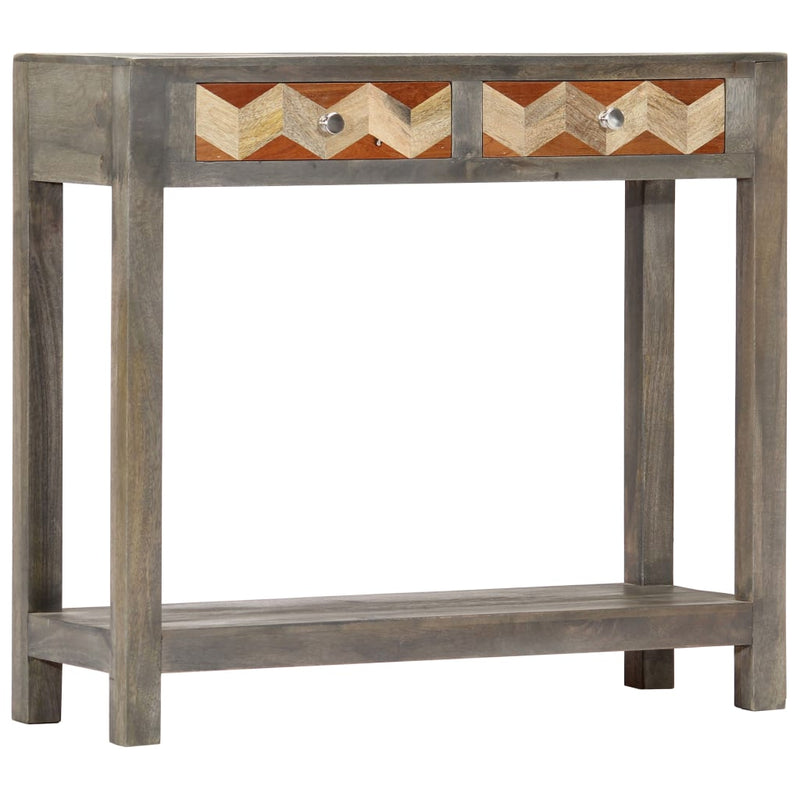 Wandtafel 86x30x76 cm massief mangohout grijs MeubelReus