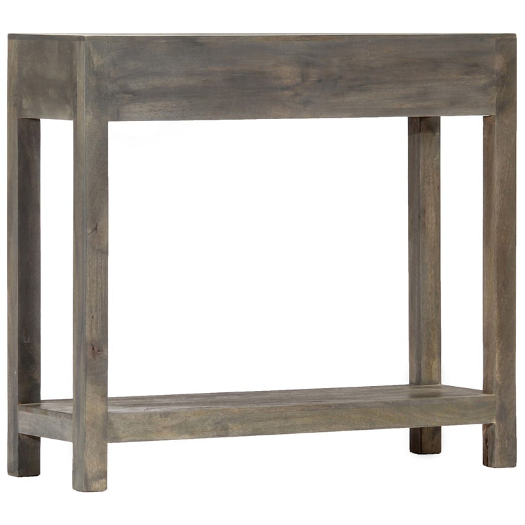 Wandtafel 86x30x76 cm massief mangohout grijs MeubelReus