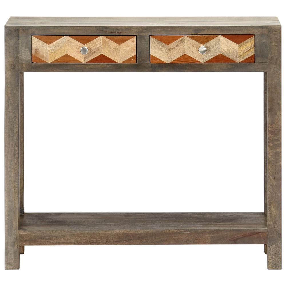 Wandtafel 86x30x76 cm massief mangohout grijs MeubelReus