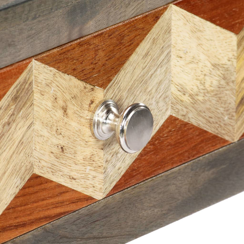 Wandtafel 86x30x76 cm massief mangohout grijs MeubelReus
