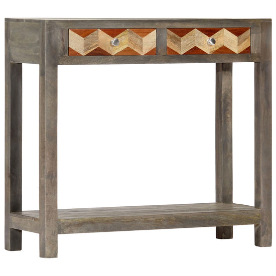 Wandtafel 86x30x76 cm massief mangohout grijs MeubelReus