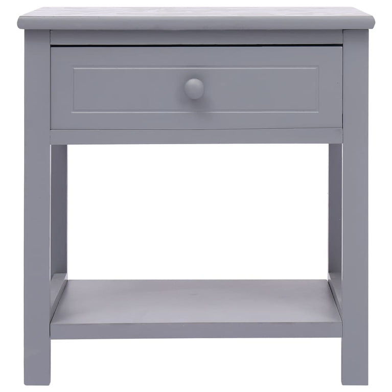 Nachtkastje 40x29x42 cm paulowniahout grijs MeubelReus