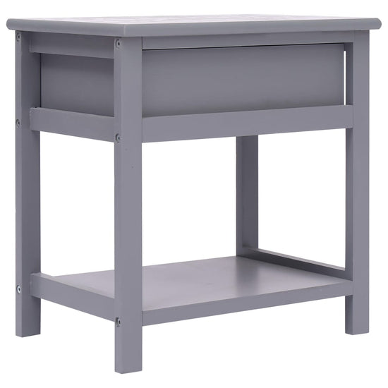 Nachtkastje 40x29x42 cm paulowniahout grijs MeubelReus
