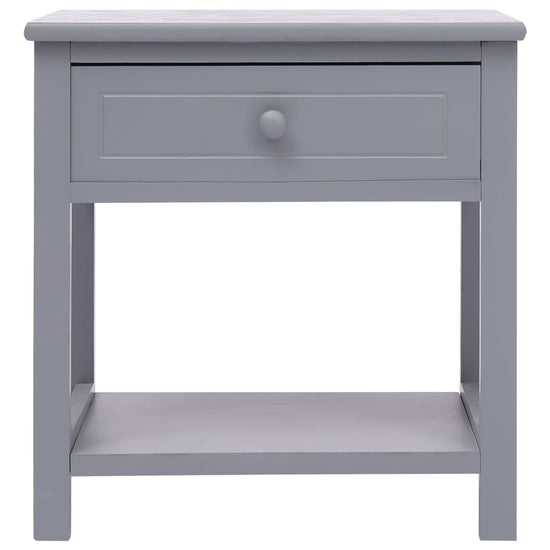 Nachtkastje 2 st 40x29x42 cm paulowniahout grijs MeubelReus