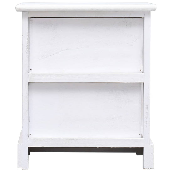 Nachtkastjes 2 st 38x28x45 cm paulowniahout wit MeubelReus