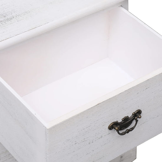 Nachtkastjes 2 st 38x28x45 cm paulowniahout wit MeubelReus