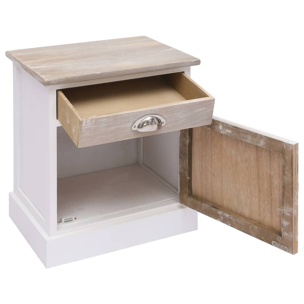 Nachtkastjes 2 st 38x28x45 cm paulowniahout MeubelReus