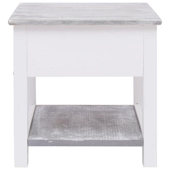 Bijzettafel 40x40x40 cm paulowniahout grijs MeubelReus