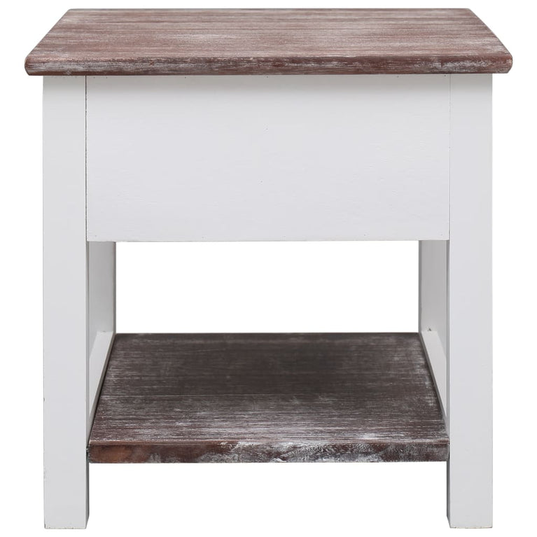 Bijzettafel 40x40x40 cm paulowniahout bruin