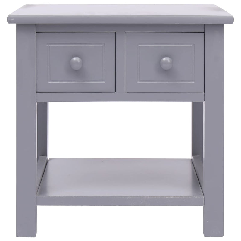 Bijzettafel 40x40x40 cm paulowniahout grijs MeubelReus