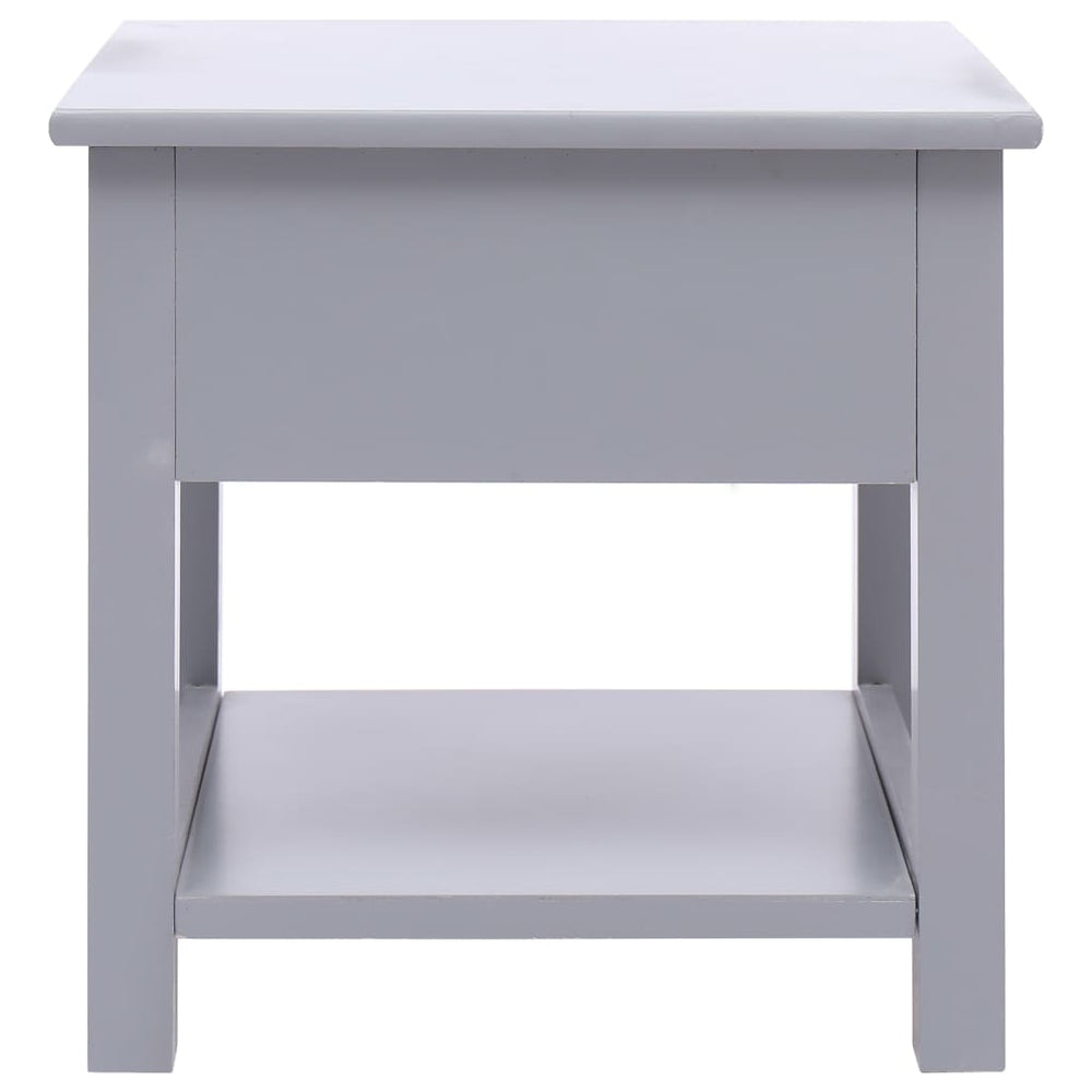 Bijzettafel 40x40x40 cm paulowniahout grijs MeubelReus