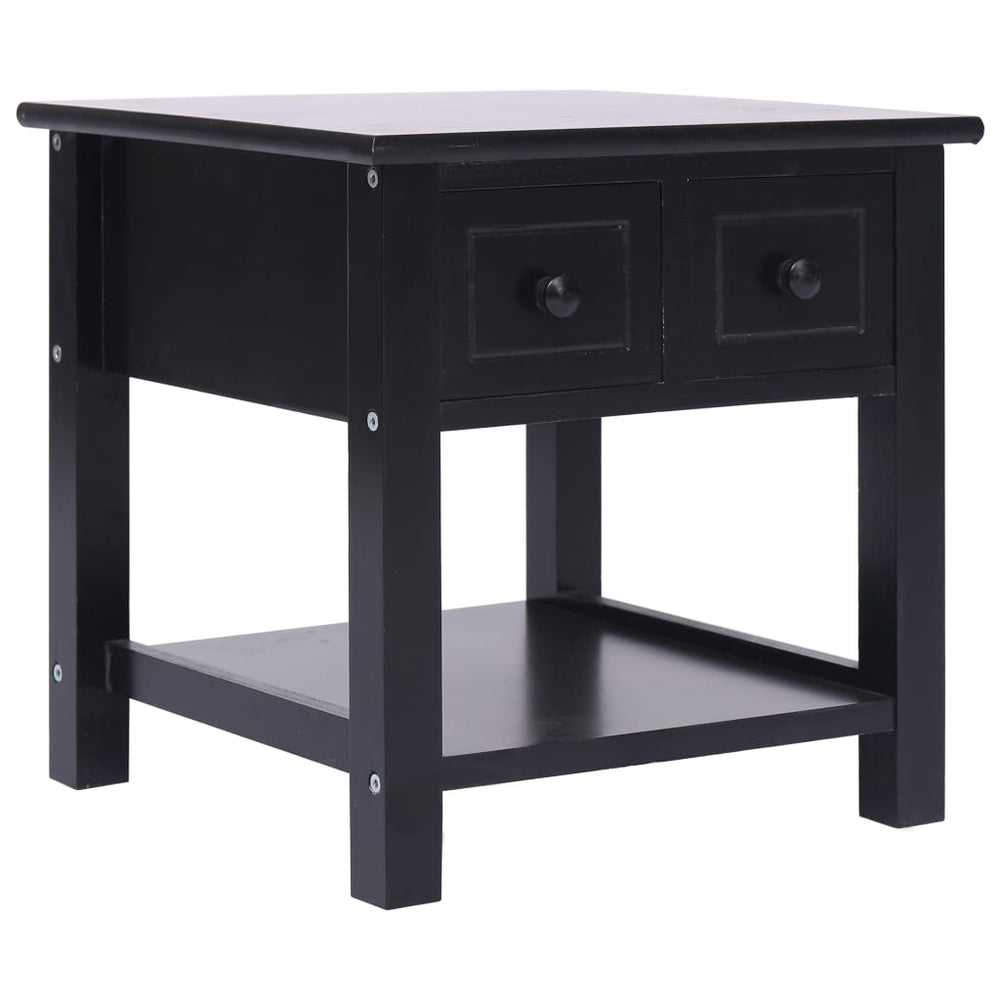 Bijzettafel 40x40x40 cm paulowniahout zwart MeubelReus