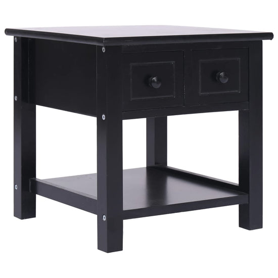 Bijzettafel 40x40x40 cm paulowniahout zwart MeubelReus