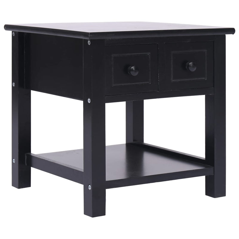 Bijzettafel 40x40x40 cm paulowniahout zwart MeubelReus