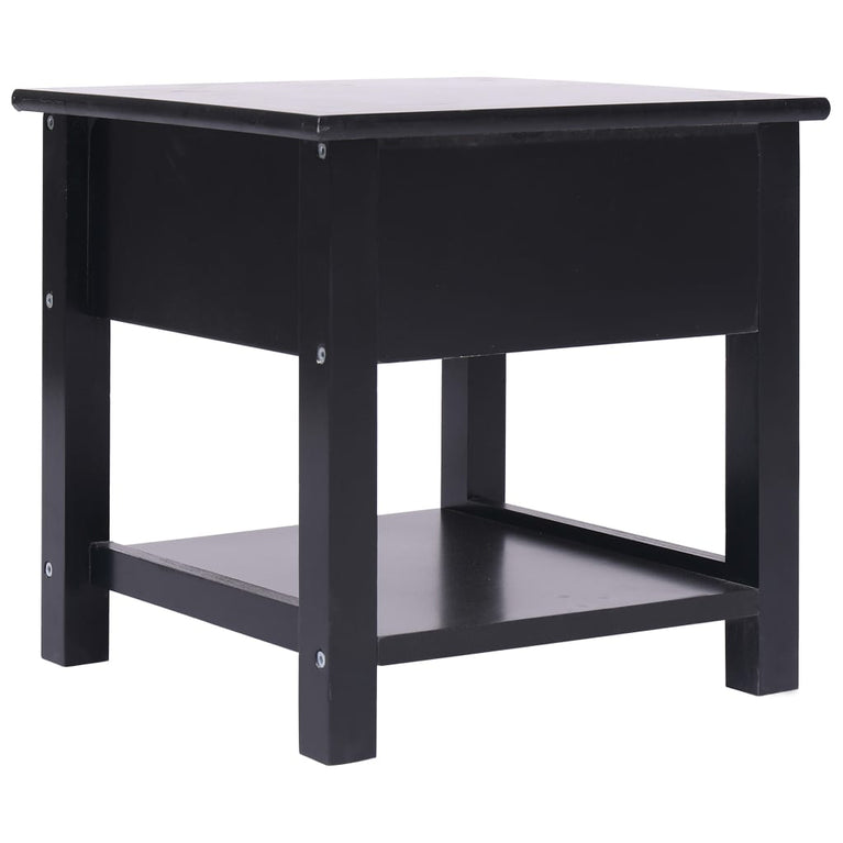 Bijzettafel 40x40x40 cm paulowniahout zwart MeubelReus