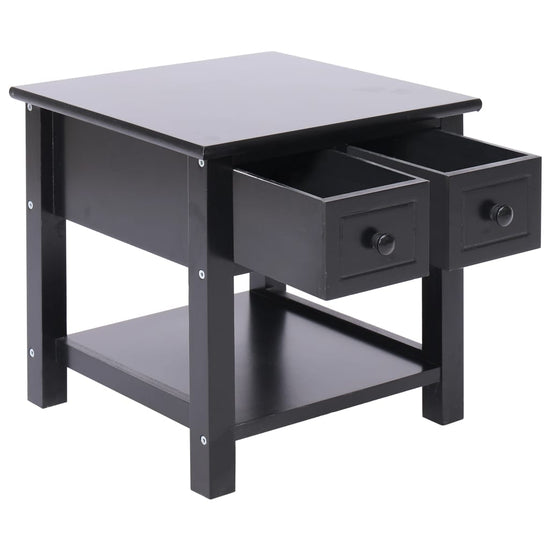 Bijzettafel 40x40x40 cm paulowniahout zwart MeubelReus
