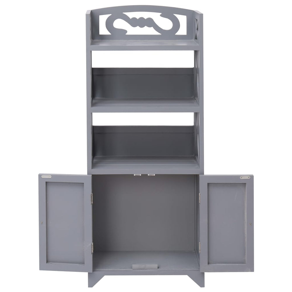 Badkamerkast 46x24x116 cm paulowniahout grijs MeubelReus