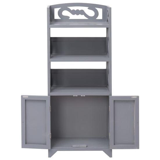 Badkamerkast 46x24x116 cm paulowniahout grijs MeubelReus