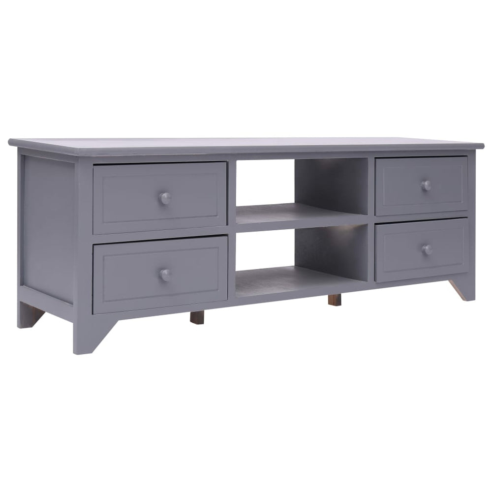 Tv-meubel 115x30x40 cm paulowniahout grijs MeubelReus