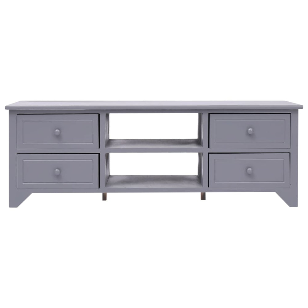 Tv-meubel 115x30x40 cm paulowniahout grijs MeubelReus