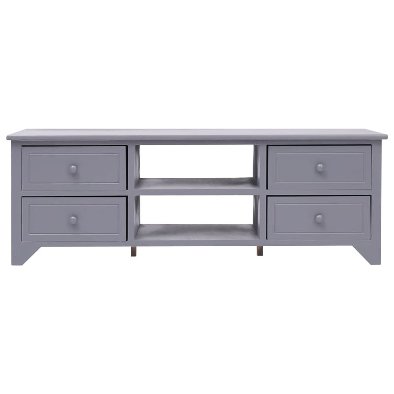 Tv-meubel 115x30x40 cm paulowniahout grijs MeubelReus