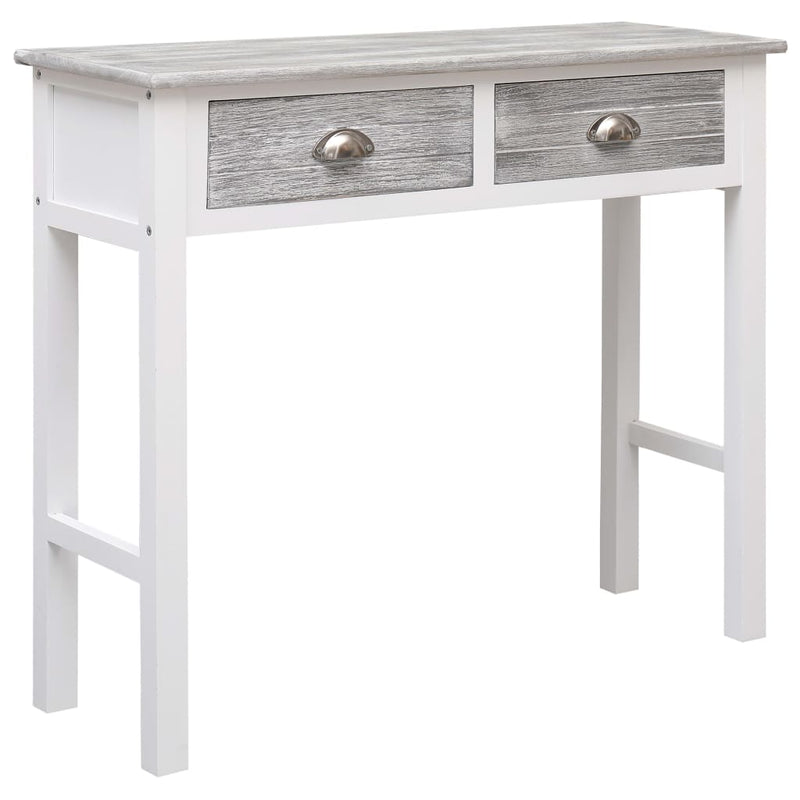 Wandtafel 90x30x77 cm hout grijs MeubelReus