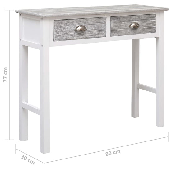Wandtafel 90x30x77 cm hout grijs MeubelReus