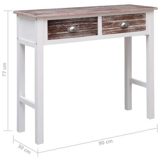 Wandtafel 90x30x77 cm hout bruin MeubelReus