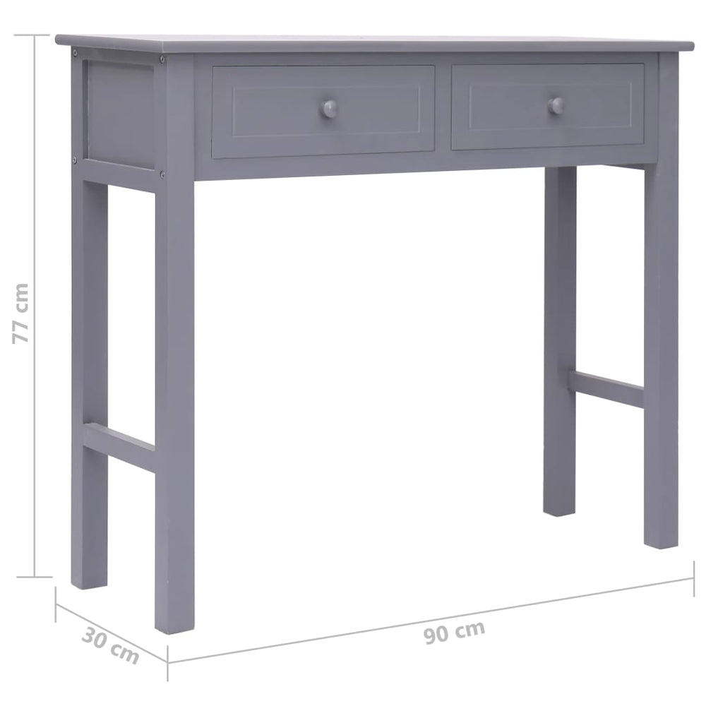 Wandtafel 90x30x77 cm hout grijs MeubelReus