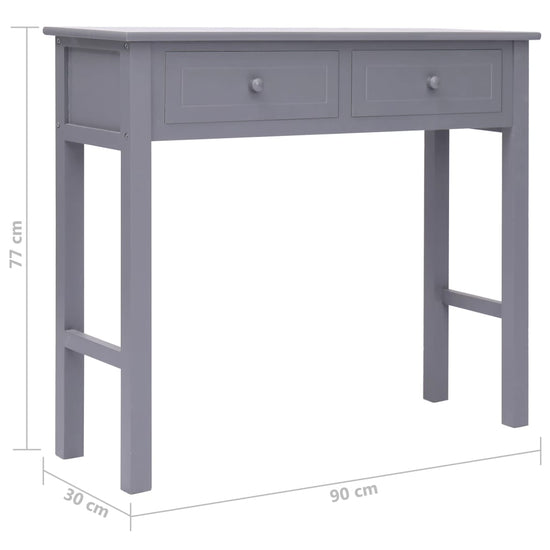 Wandtafel 90x30x77 cm hout grijs MeubelReus
