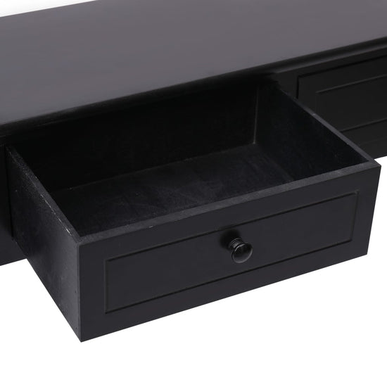 Wandtafel 90x30x77 cm hout zwart MeubelReus