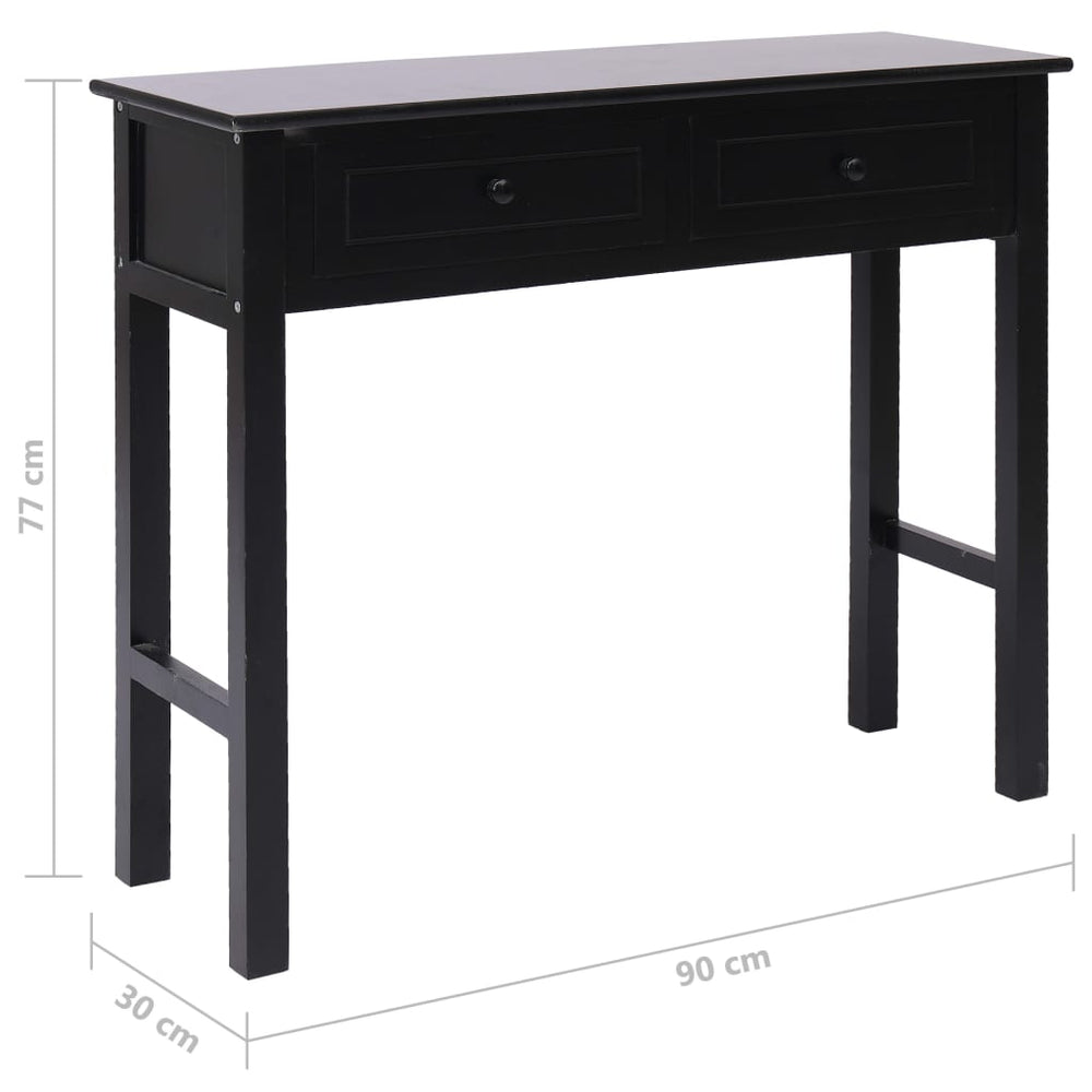 Wandtafel 90x30x77 cm hout zwart MeubelReus