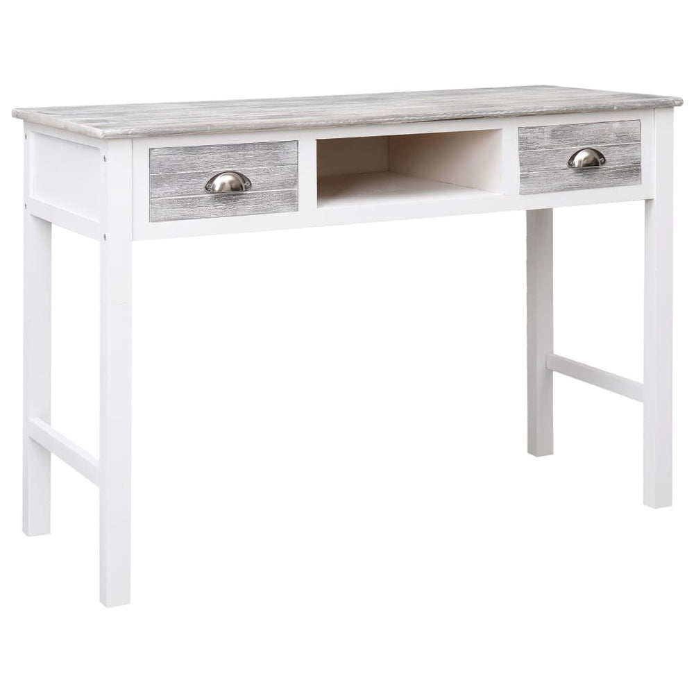 Schrijftafel 110x45x76 cm hout grijs MeubelReus