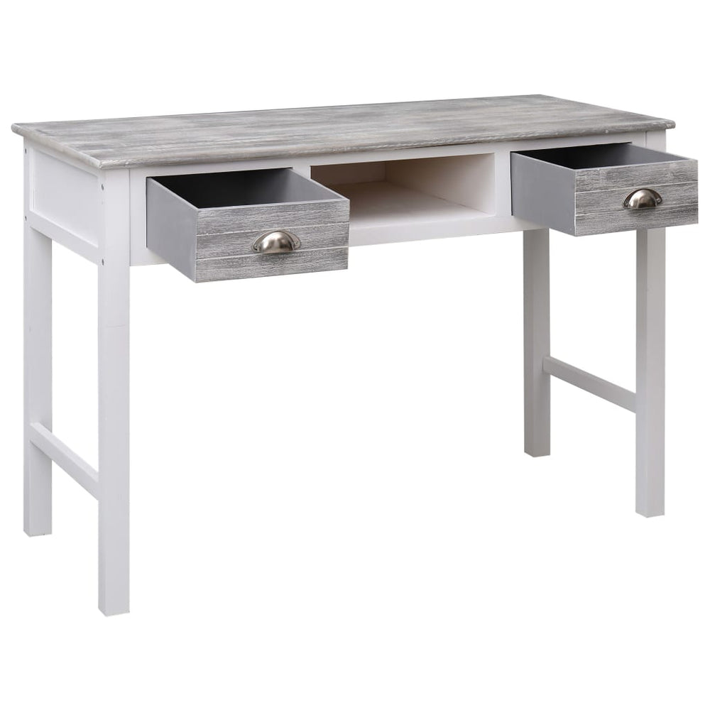 Schrijftafel 110x45x76 cm hout grijs MeubelReus