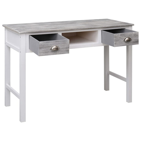 Schrijftafel 110x45x76 cm hout grijs MeubelReus