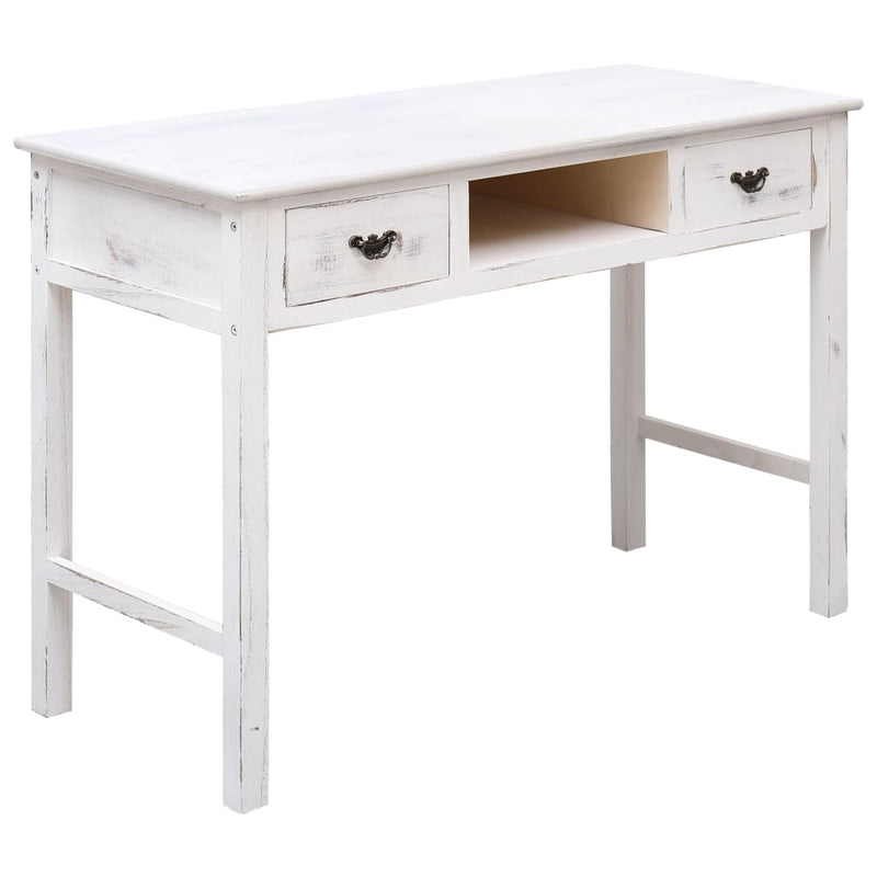 Wandtafel 110x45x76 cm hout antiekwit MeubelReus