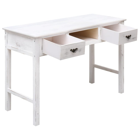 Wandtafel 110x45x76 cm hout antiekwit MeubelReus