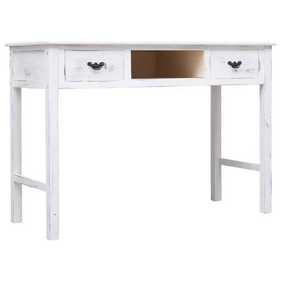 Wandtafel 110x45x76 cm hout antiekwit MeubelReus