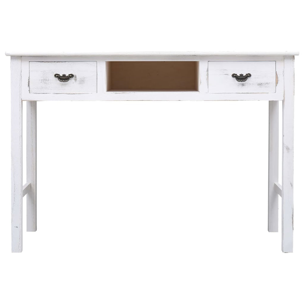 Wandtafel 110x45x76 cm hout antiekwit MeubelReus