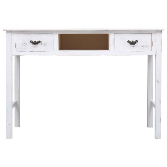 Wandtafel 110x45x76 cm hout antiekwit MeubelReus