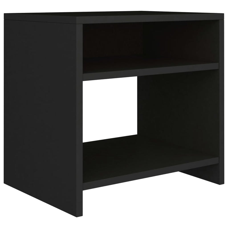 Nachtkastje 40x30x40 cm bewerkt hout zwart MeubelReus