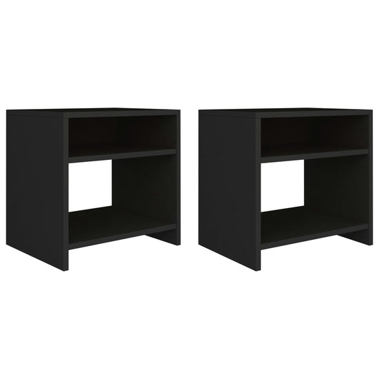 Nachtkastjes 2 st 40x30x40 cm bewerkt hout zwart MeubelReus