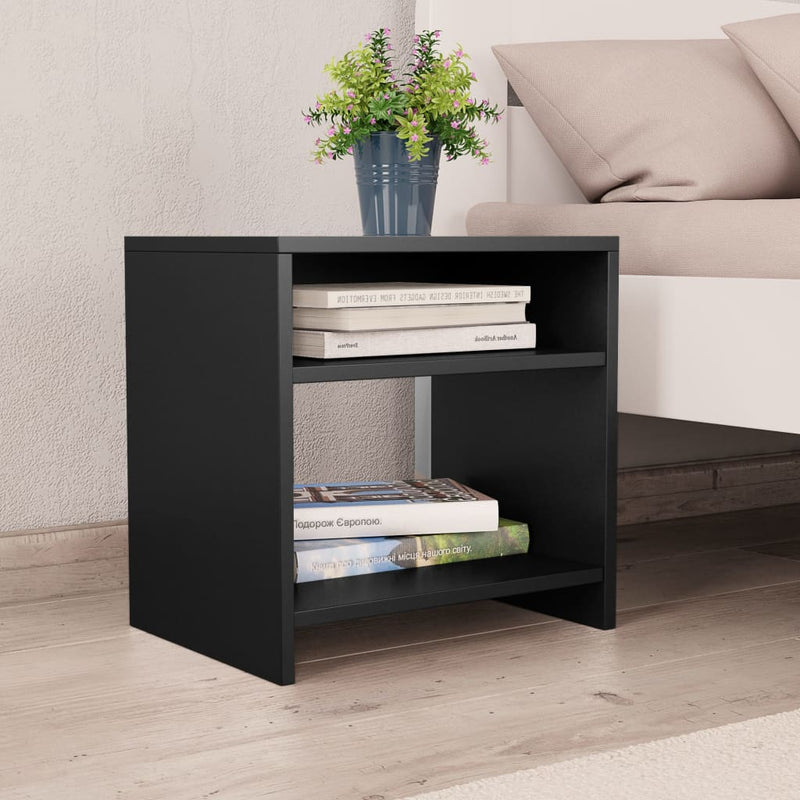Nachtkastjes 2 st 40x30x40 cm bewerkt hout zwart MeubelReus