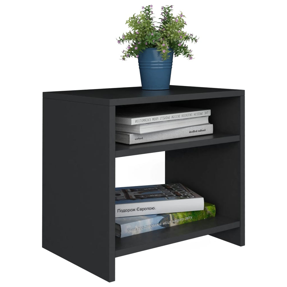 Nachtkastjes 2 st 40x30x40 cm bewerkt hout zwart MeubelReus