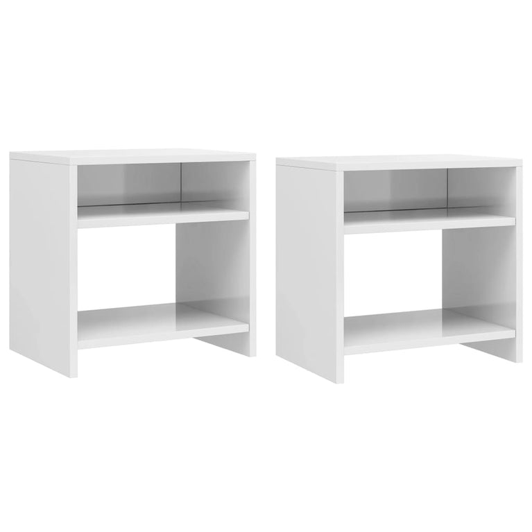 Nachtkastjes 2 st 40x30x40 cm bewerkt hout wit MeubelReus