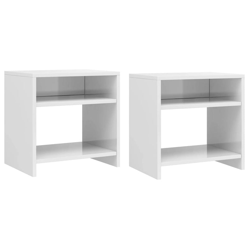 Nachtkastjes 2 st 40x30x40 cm bewerkt hout wit MeubelReus